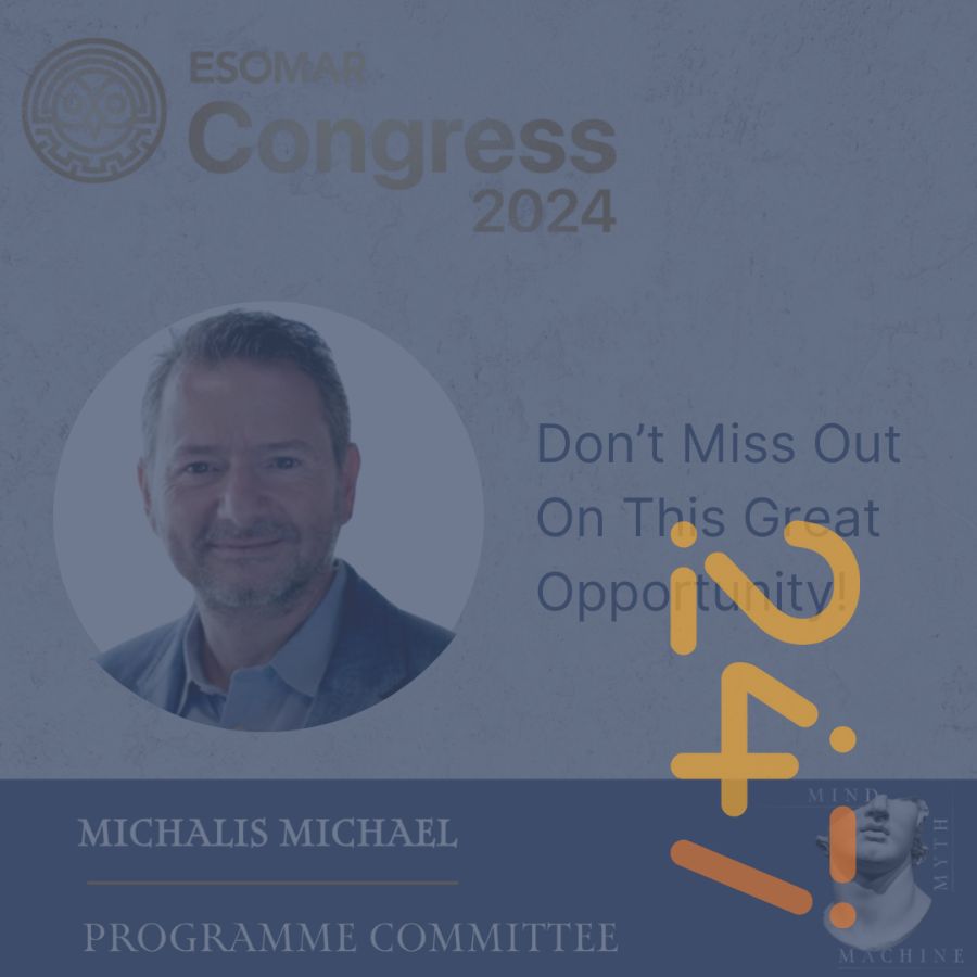 Michalis A. Michael, CEO at listening247 Attending ESOMAR Congress 2024: Mind | Myth | Machine in Athens